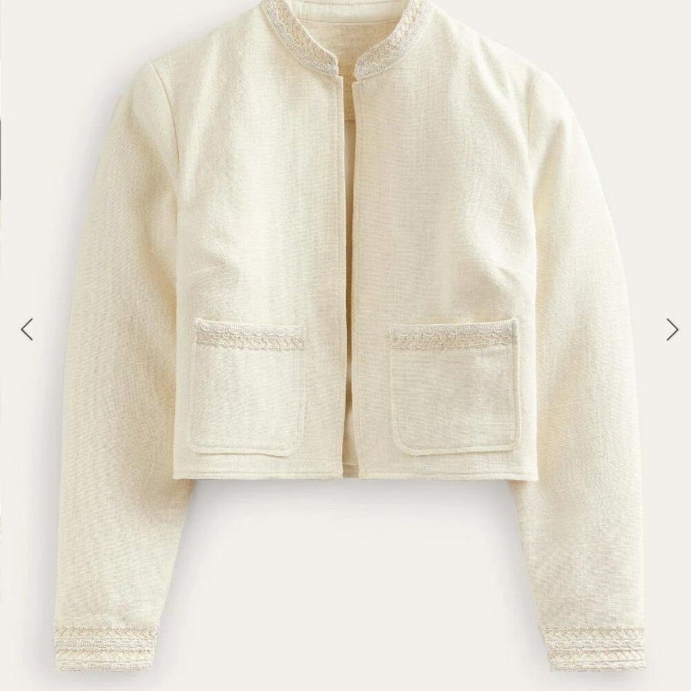 Boden Cropped Cotton Jacket 8 - Picture 2 of 9